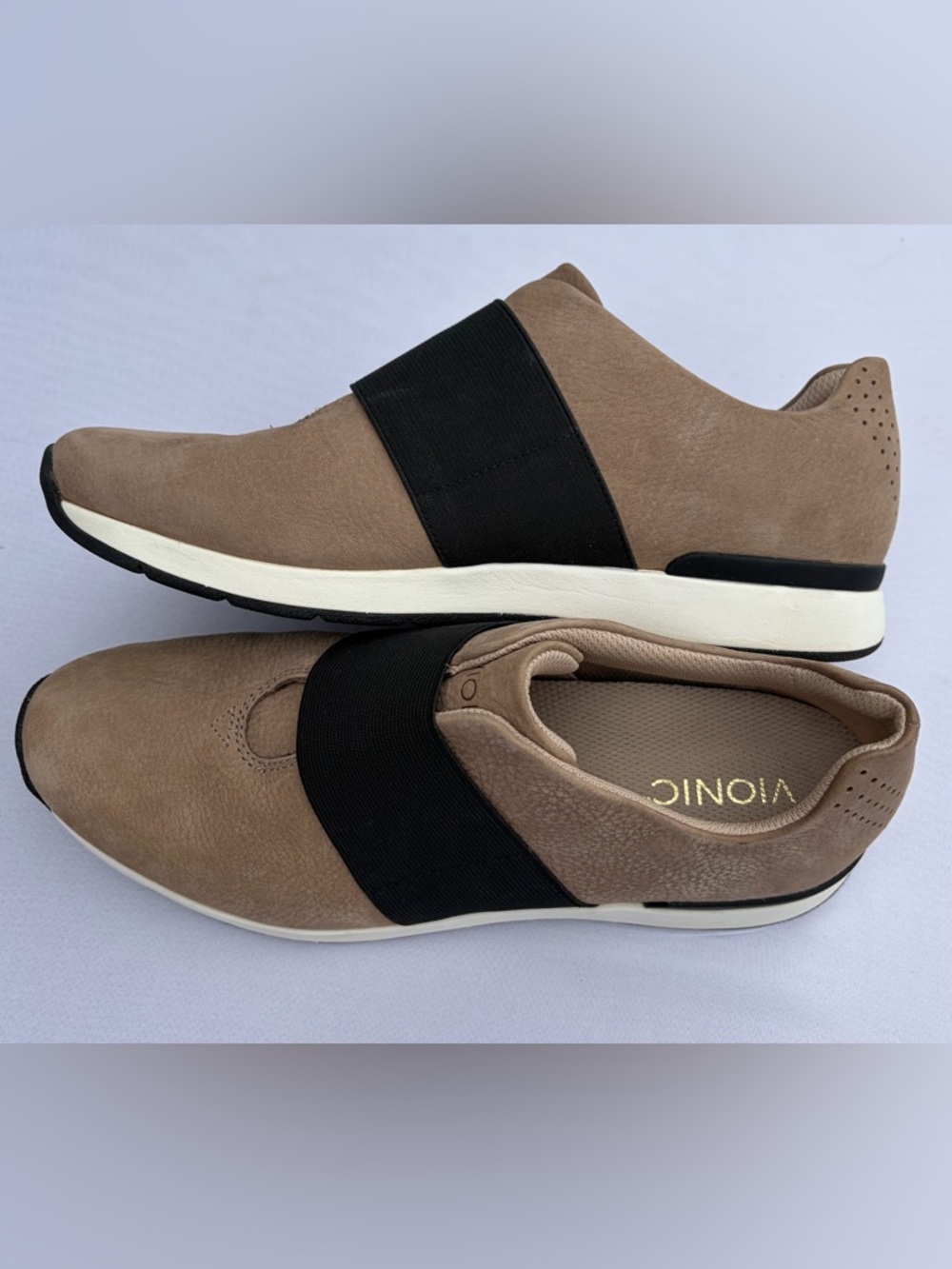 Vionic Women's Taupe Slip-On Sneakers Size 10 - Picture 2 of 5